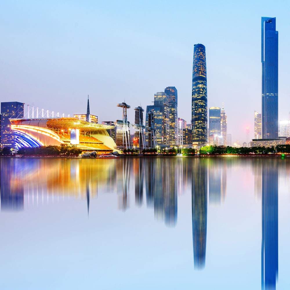 A vibrant city skyline with iconic landmarks and bustling streets, showcasing urban energy and charm